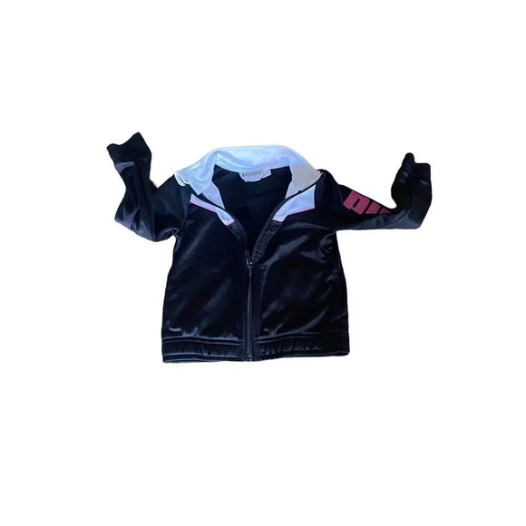 Puma Jacket Toddler Size 2T Athletic Zip Up Logo Long Sleeve Weight Pink Black - Picture 2 of 8